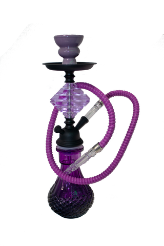 Purple Glass Hookah - 14"