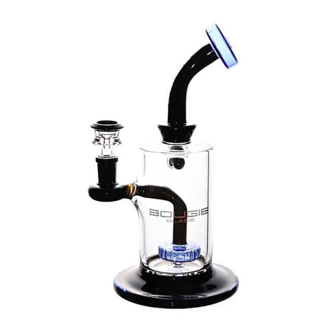 Bougie Glass 9 Inch Bend Rotator Shower Head Perc Glass Waterpipe Assorted