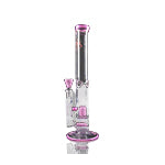 Envy Glass 17" Straight Tube with Dual Colored Pop Rocks Perc and Bowl