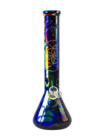 Envy Glass - 16" Sandblasted Dichroic Prism Beaker